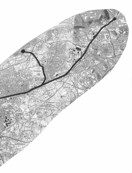 Carte de la partie Est du trac�